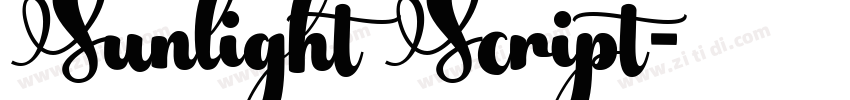 Sunlight Script字体转换